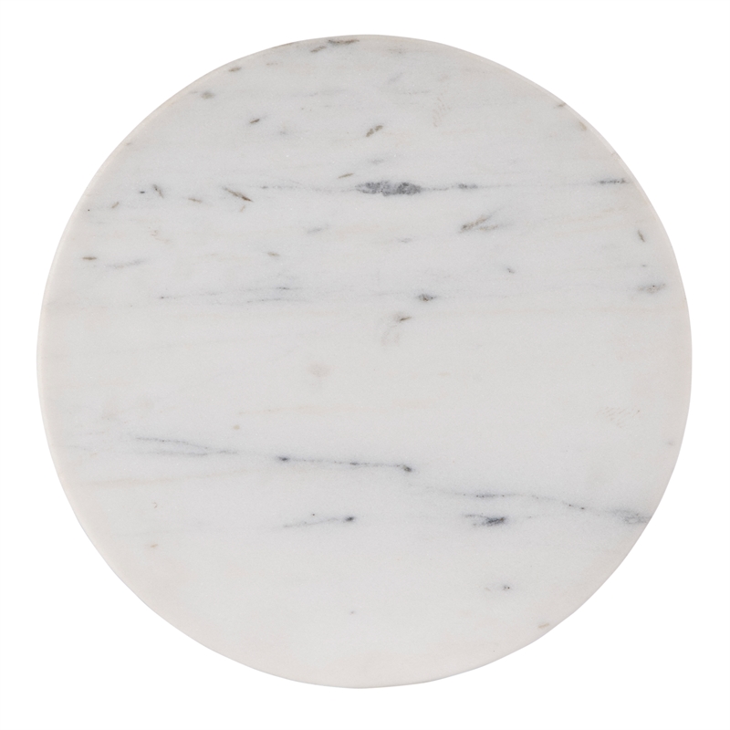 Butler Specialty Company Amra Round Marble and Wood Side Table - Brown