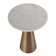 Butler Specialty Company Hallie Round Marble and Metal Side Table - Antique Gold