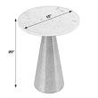 Butler Specialty Company Hallie Round Marble and Metal Side Table - Antique Gold