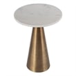 Butler Specialty Company Hallie Round Marble and Metal Side Table - Antique Gold