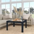 Butler Specialty Company Chatham Glass And Raffia Square Coffee Table - Navy
