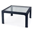 Butler Specialty Company Chatham Glass And Raffia Square Coffee Table - Navy