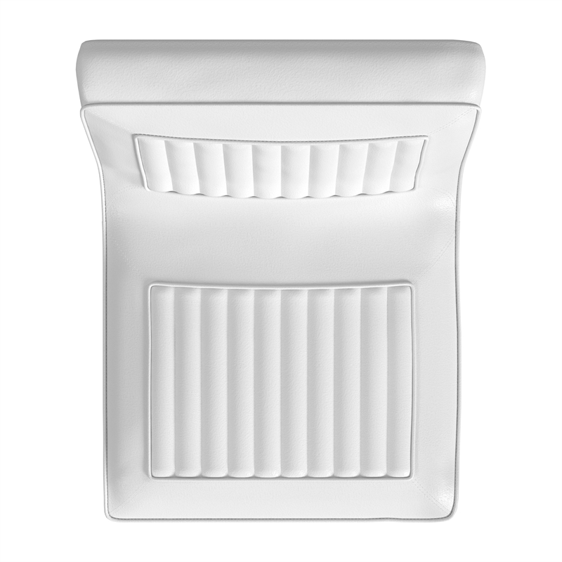 Maxwell 32.5 in. Seat Height Leather and Iron Bar Stool - White