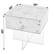 Corsica 20 in. W Square Wood and Acrylic Side Table - Brown/Clear