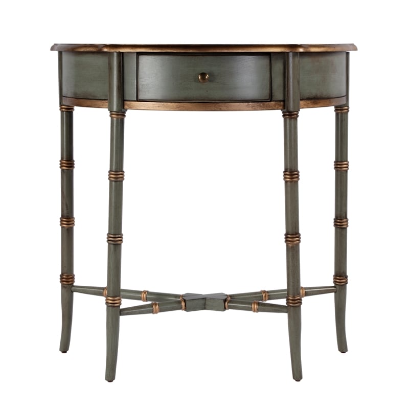 Butler Specialty Company Skilling 31 in. W Demilune Wood Console - Pastel Green