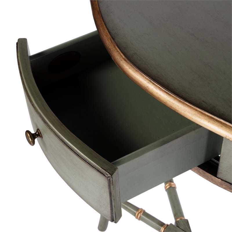 Butler Specialty Company Skilling 31 in. W Demilune Wood Console - Pastel Green