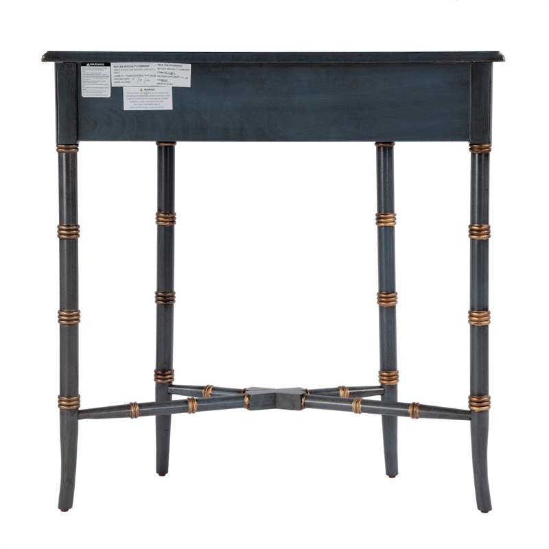 Butler Specialty Company Skilling 31 in. W Demilune Wood Console - Pastel Blue