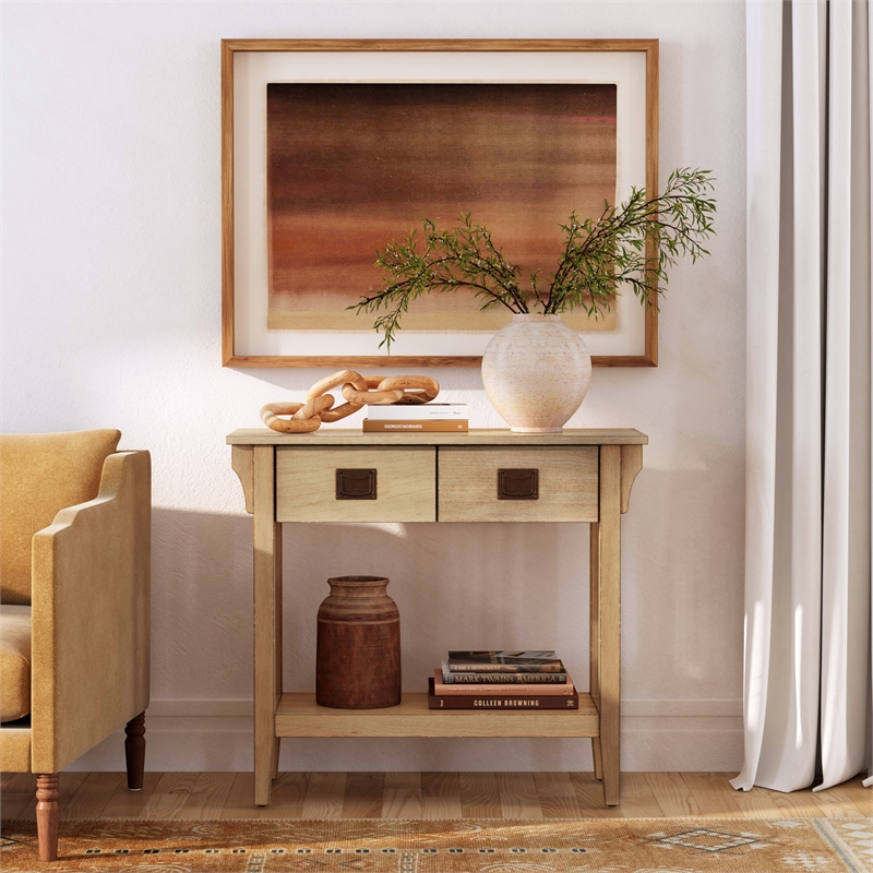 Butler Specialty Company Larina 36 in. W Wood 2 Drawer Console - Antique Beige