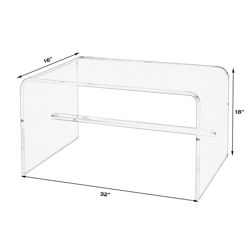 Butler Specialty Company Corsica 32 in. W Acrylic Coffee Table - Clear