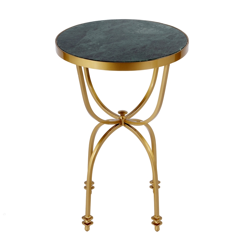 Butler Specialty Company Hager 16 in. W Round Marble Side Table - Green Marble
