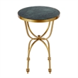 Butler Specialty Company Hager 16 in. W Round Marble Side Table - Green Marble