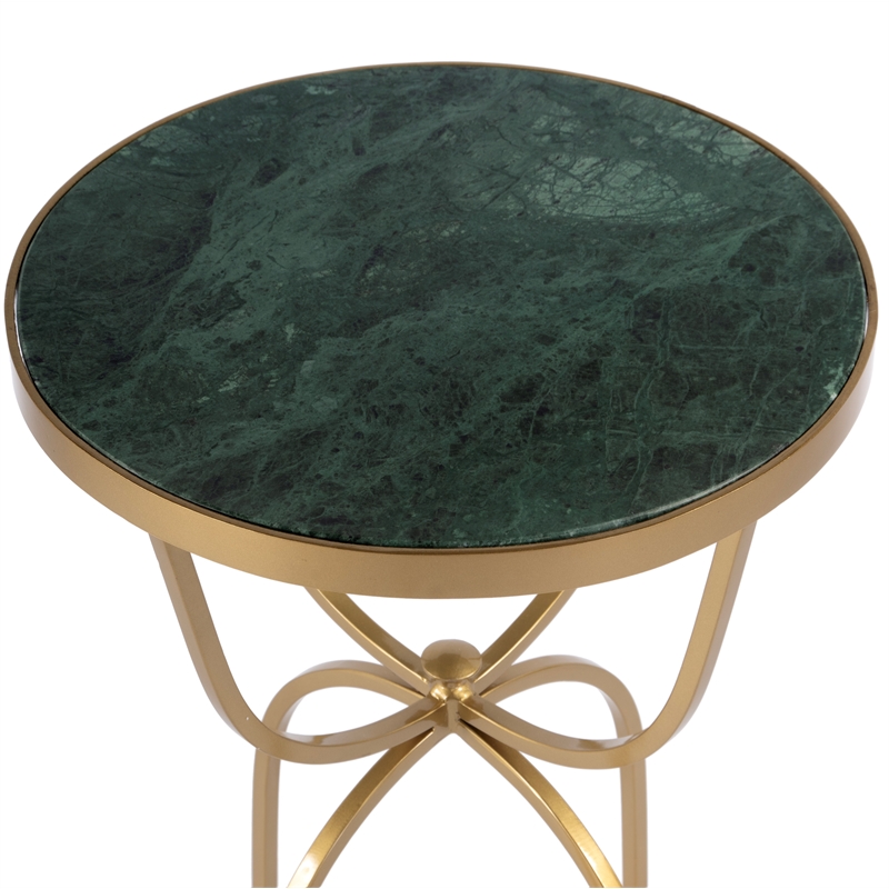 Butler Specialty Company Hager 16 in. W Round Marble Side Table - Green Marble