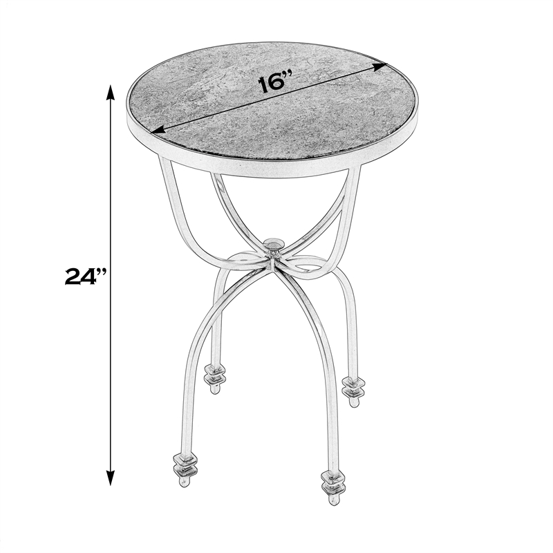 Butler Specialty Company Hager 16 in. W Round Marble Side Table - Green Marble