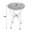 Butler Specialty Company Hager 16 in. W Round Marble Side Table - Green Marble