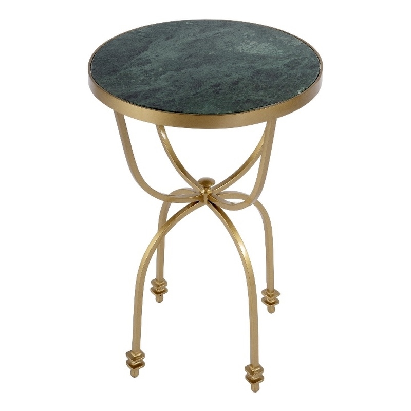 Butler Specialty Company Hager 16 in. W Round Marble Side Table - Green Marble