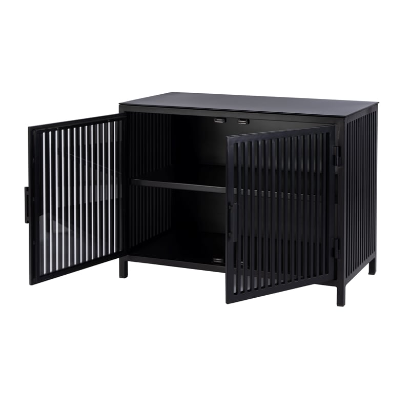 Butler Specialty Company Worthington 35.5 in. W Iron and Glass Chest - Black