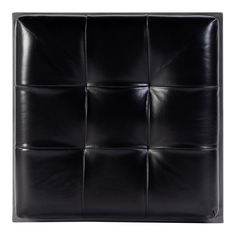 Butler Specialty Company Dudley 31 in. Seat Height Leather Bar Stool in Black