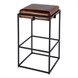 Butler Specialty Company Eldridge 31 in. Seat Height Leather Bar Stool in Brown