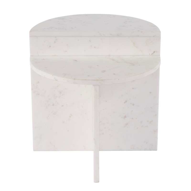 Butler Specialty Company Vienna 19.5 in. W Round Marble Accent Table in White