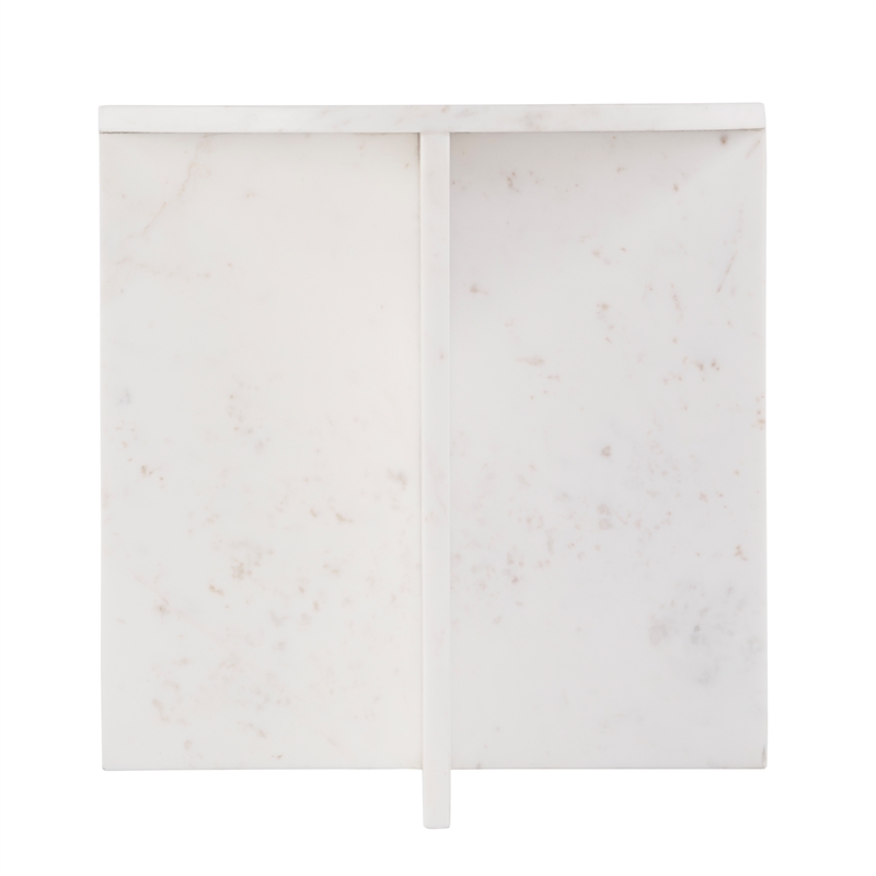 Butler Specialty Company Vienna 19.5 in. W Round Marble Accent Table in White