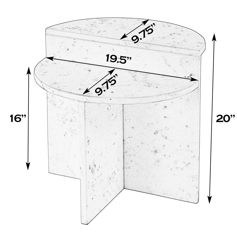 Butler Specialty Company Vienna 19.5 in. W Round Marble Accent Table in White