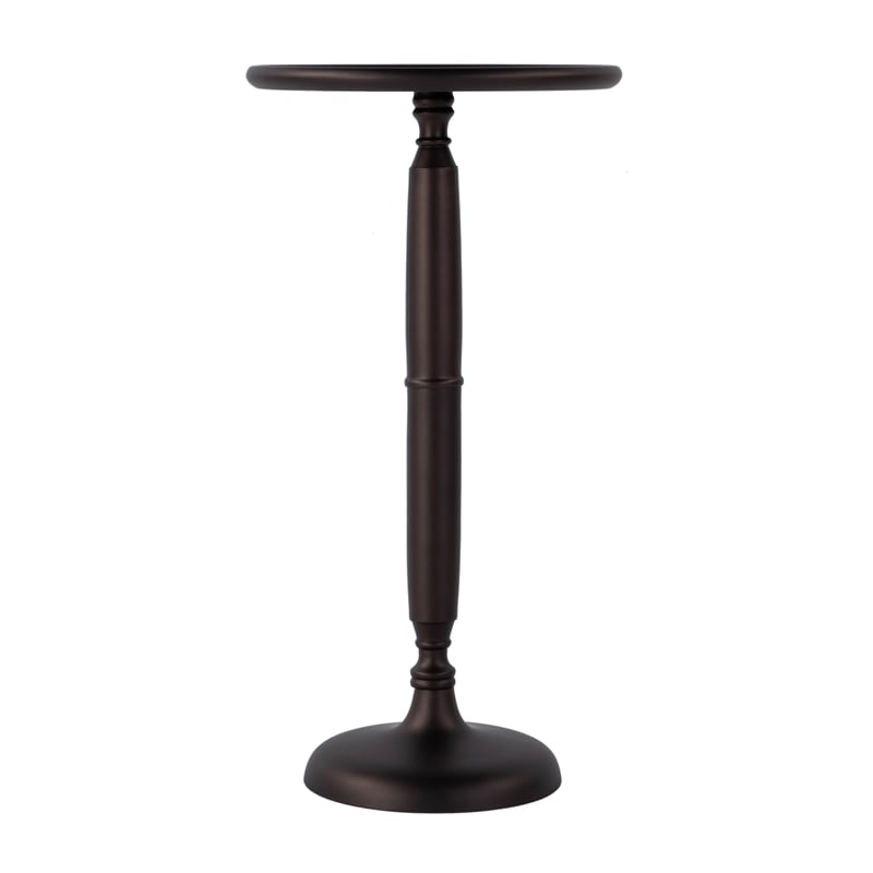 Butler Specialty Company Alexi 12 in. W Round Metal Pedestal End Table - Bronze