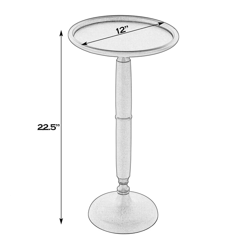 Butler Specialty Company Alexi 12 in. W Round Metal Pedestal End Table - Bronze