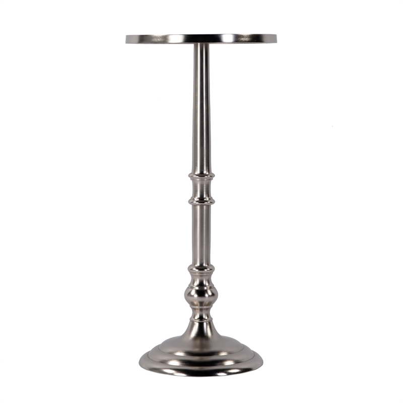 Butler Specialty Company Garland 10 in W Rnd Metal Pedestal End Table - Nickel