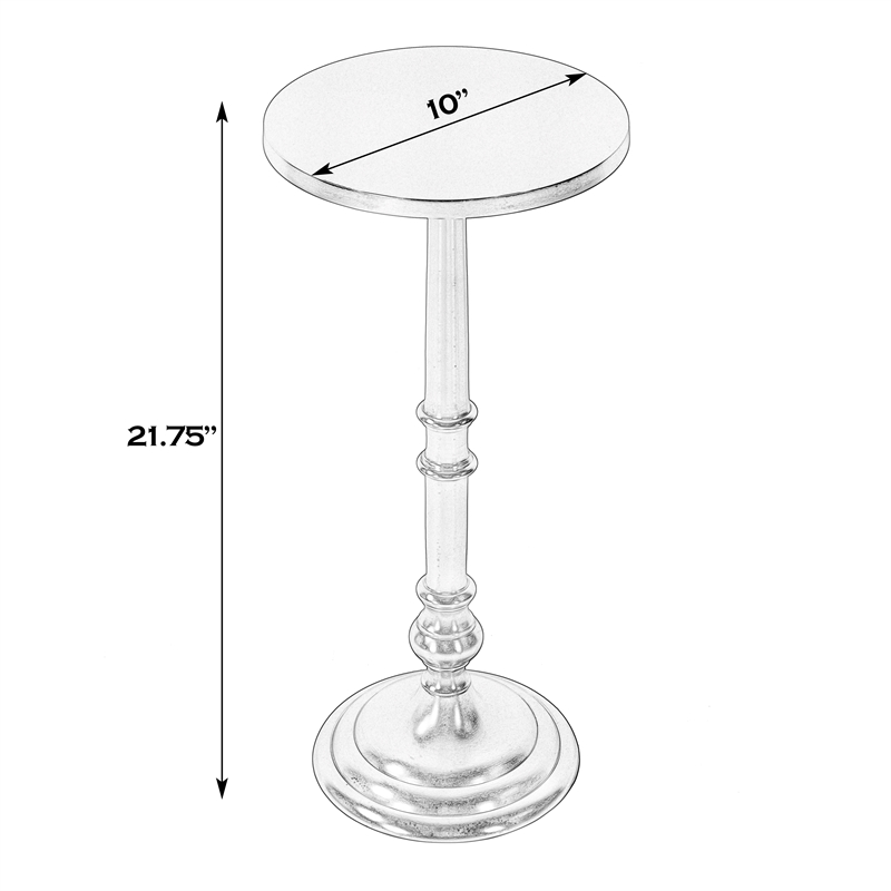 Butler Specialty Company Garland 10 in W Rnd Metal Pedestal End Table - Nickel