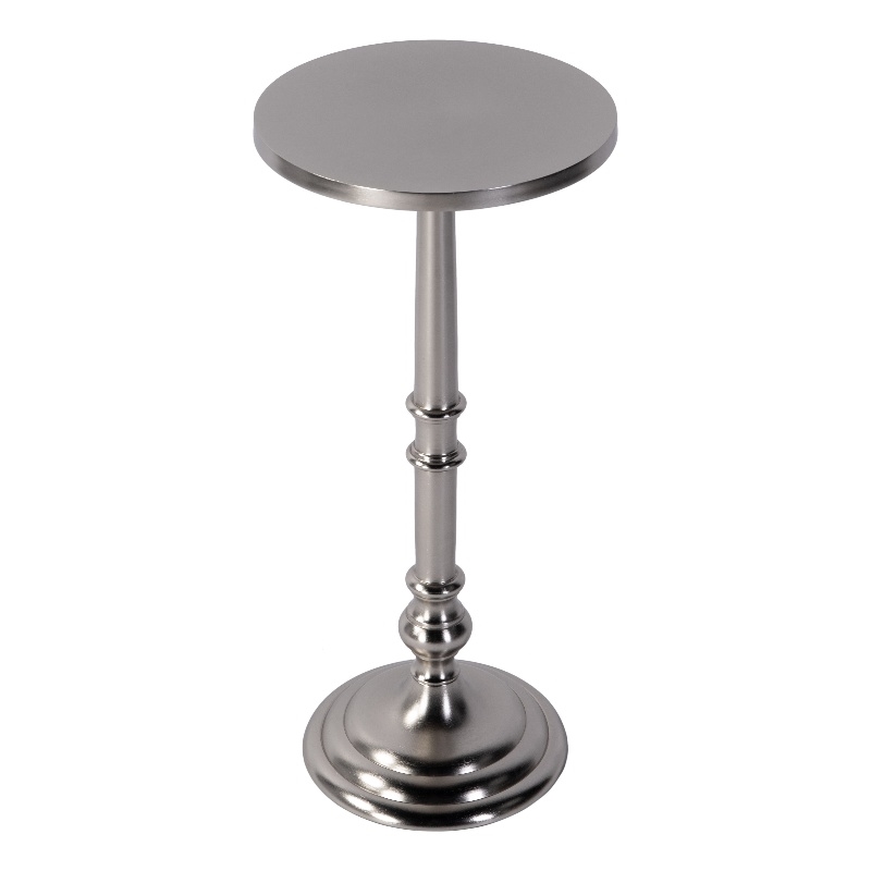 Butler Specialty Company Garland 10 in W Rnd Metal Pedestal End Table - Nickel
