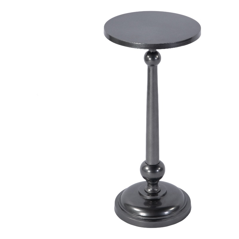 Butler Specialty Company Sterling 10 in. W Rnd Metal Pedestal End Table - Nickel