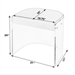 Butler Specialty Company Solara 20 in. Seat Height Acrylic Accent Stool - Clear