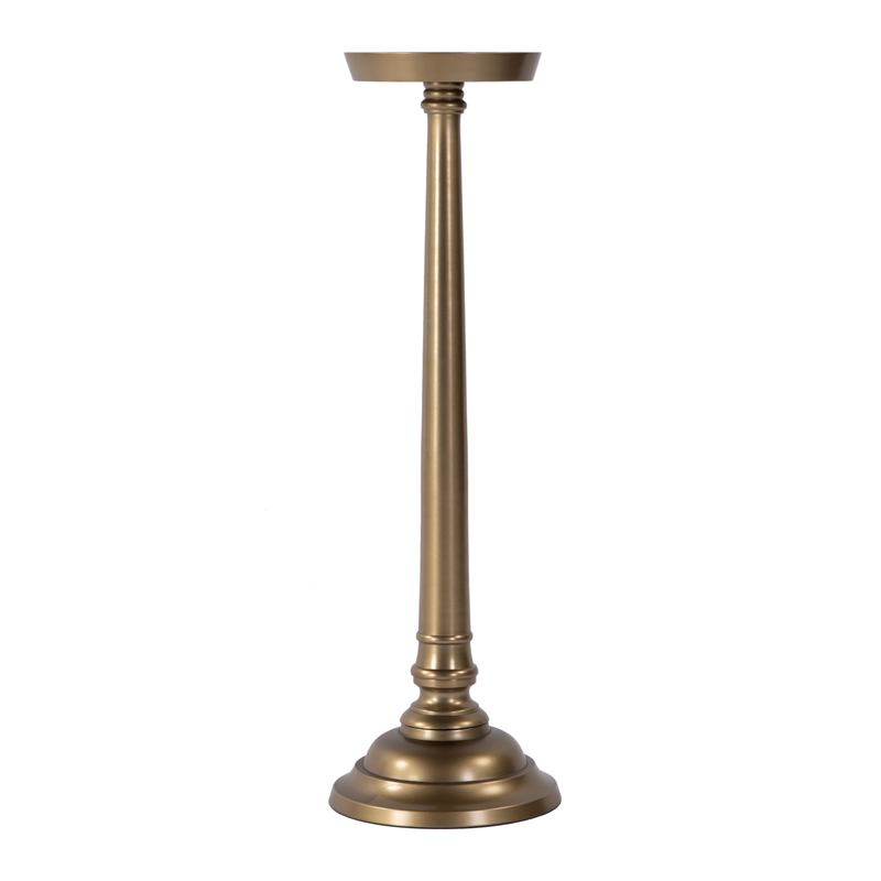 Butler Specialty Company Tilly 7 in. W Round Metal Pedestal End Table - Gold