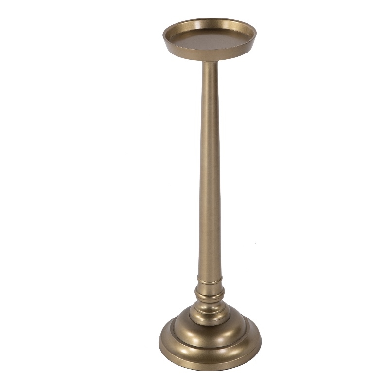 Butler Specialty Company Tilly 7 in. W Round Metal Pedestal End Table - Gold