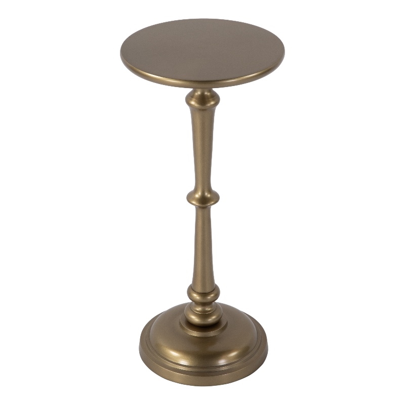 Butler Specialty Company Alisa 10 in. W Round Metal Pedestal End Table - Gold
