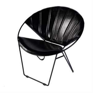 Butler Specialty Company Harlan 18&quot Seat Height Leather Accent Chair-Black