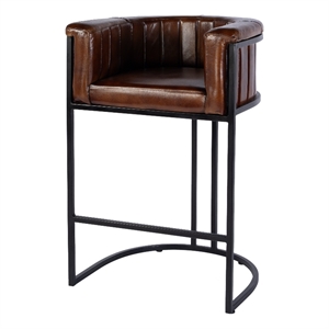 Butler Specialty Company Rockford 29&quot Seat Height Leather Bar Stool-Brown