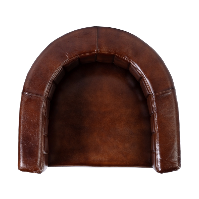 Butler Specialty Company Rockford 19 in. Seat Height Leather Accent Chair-Brown