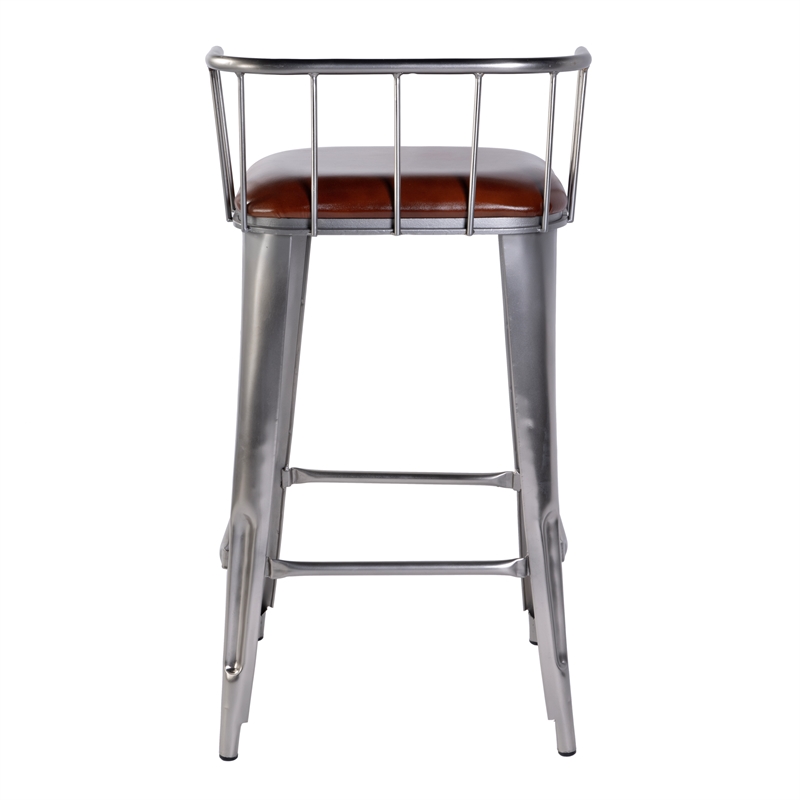 Butler Specialty Company Coriander 30.5 in. Seat Height Leather Bar Stool-Brown