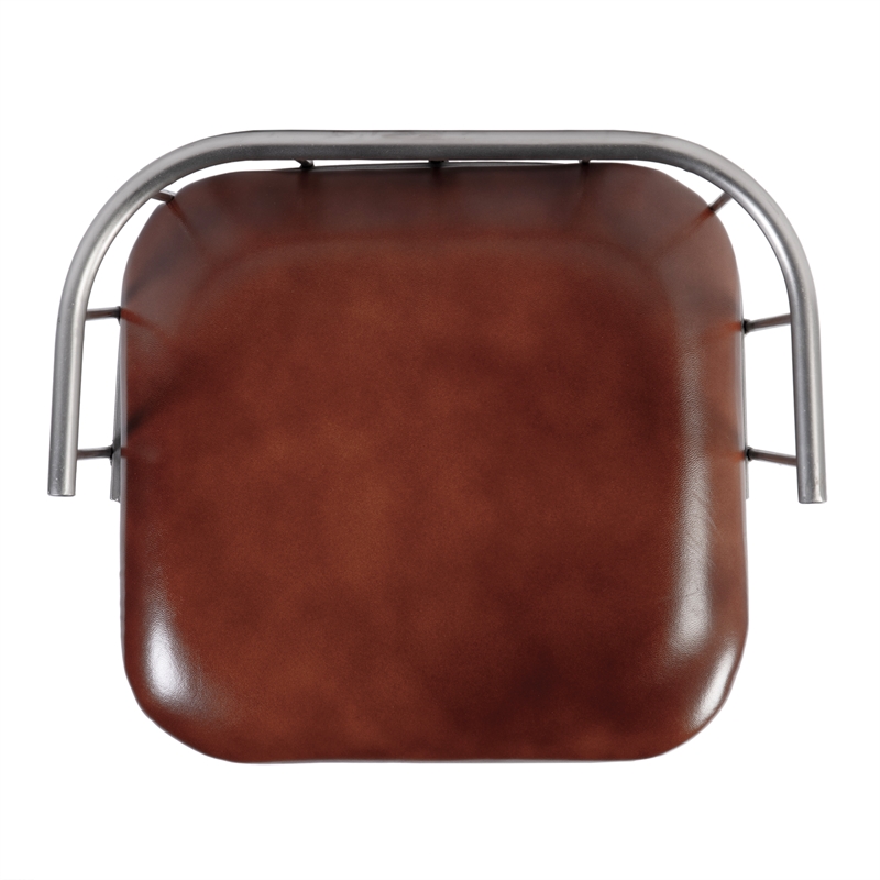 Butler Specialty Company Coriander 30.5 in. Seat Height Leather Bar Stool-Brown