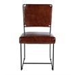Butler Specialty Company Nevin 19 in. Seat Height Leather Side Chair-Brown