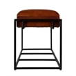 Butler Specialty Company Kane 62 in. W Leather and Iron Accent Bench - Brown