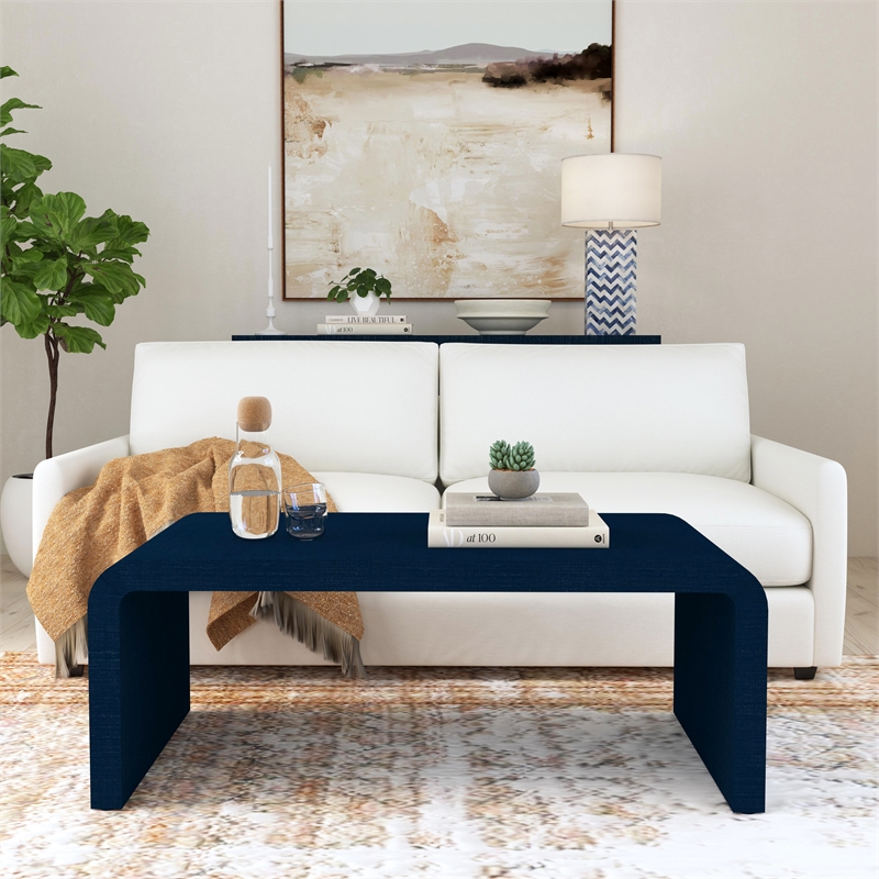 Butler Specialty Company Chatham 48 in. W Rafifa Waterfall Coffee Table - Navy