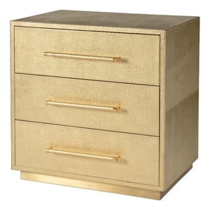 Butler Specialty Company Francois 28&quotW Rectangular 3 Drawer Accent Chest - Gold