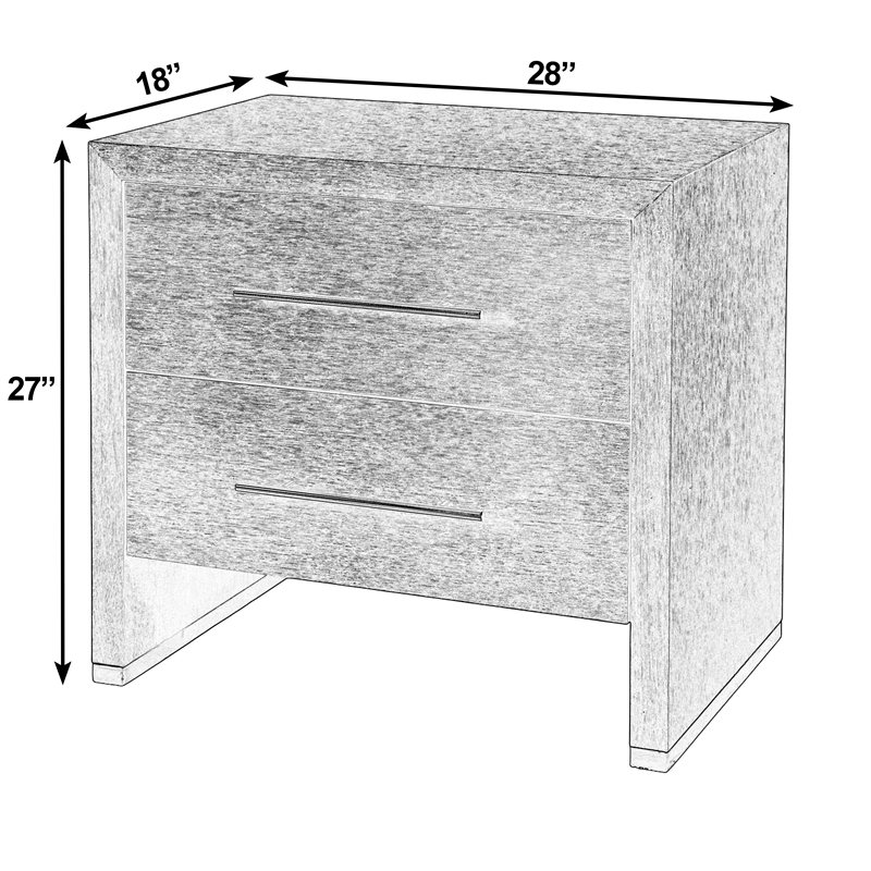 Butler Specialty Company Porter 28 in. W Wood 2 Drawer Nightstand - Brown