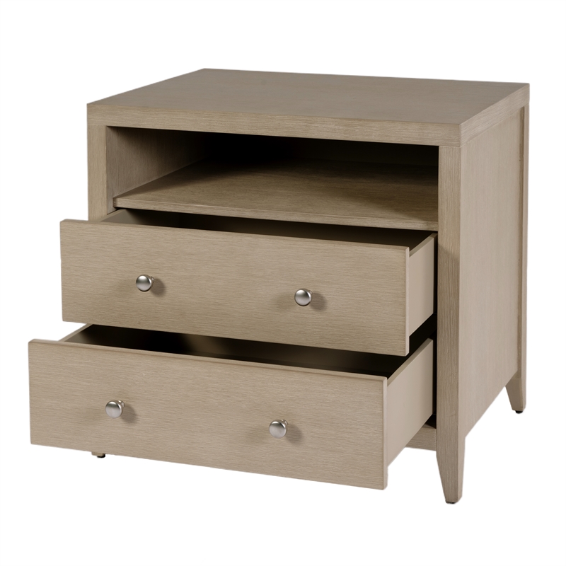 Butler Specialty Company Dana 28 in. W  Wood 2 Drawer Nightstand - Taupe