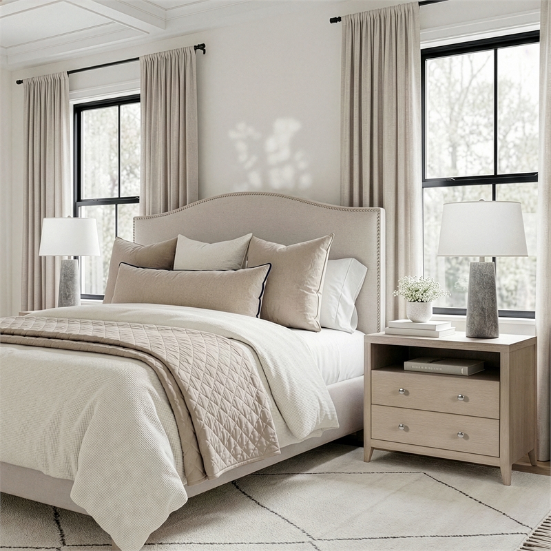 Butler Specialty Company Dana 28 in. W  Wood 2 Drawer Nightstand - Taupe