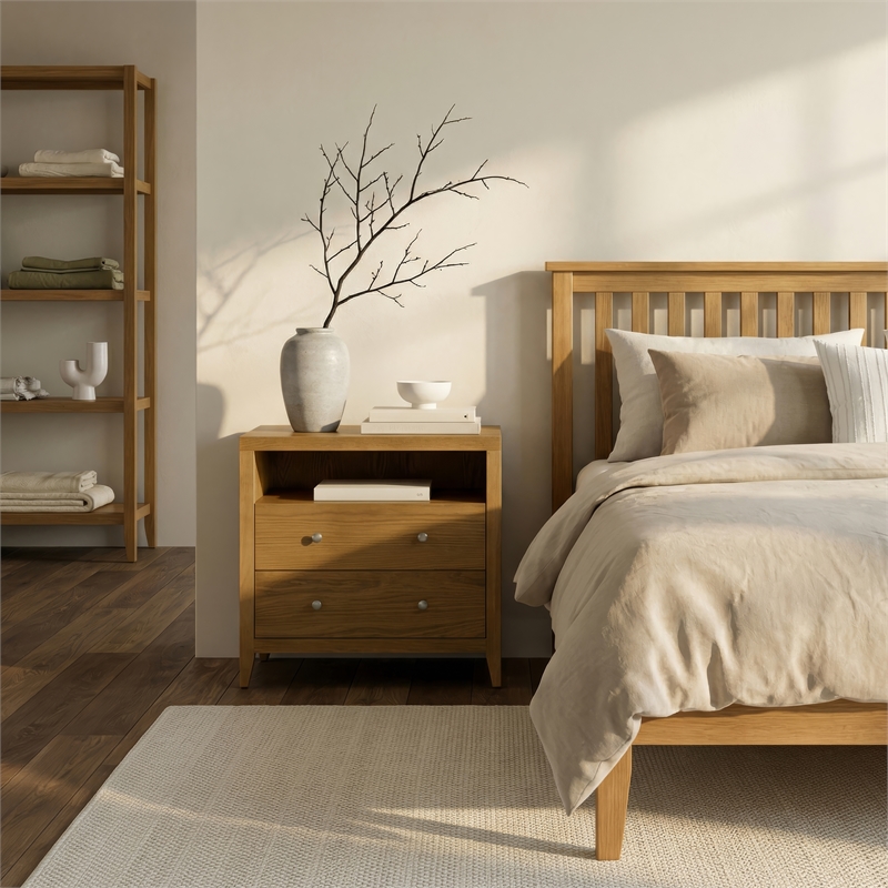 Butler Specialty Company Dana 28 in. W  Wood 2 Drawer Nightstand - Natural