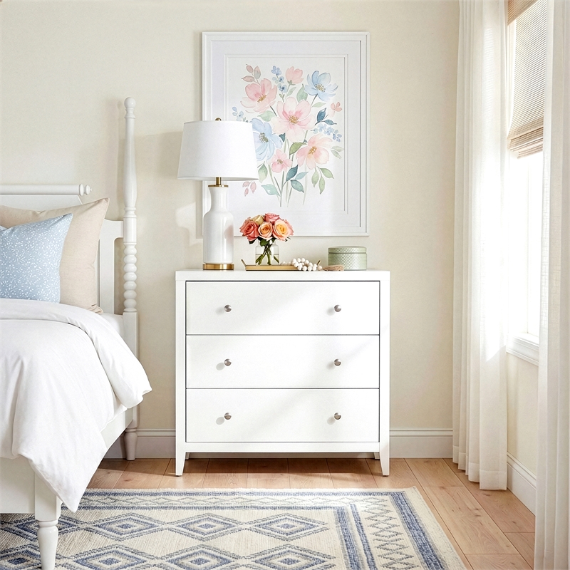 Butler Specialty Company Dana 34 in. W Rectangular Wood 3 Drawer Chest - White