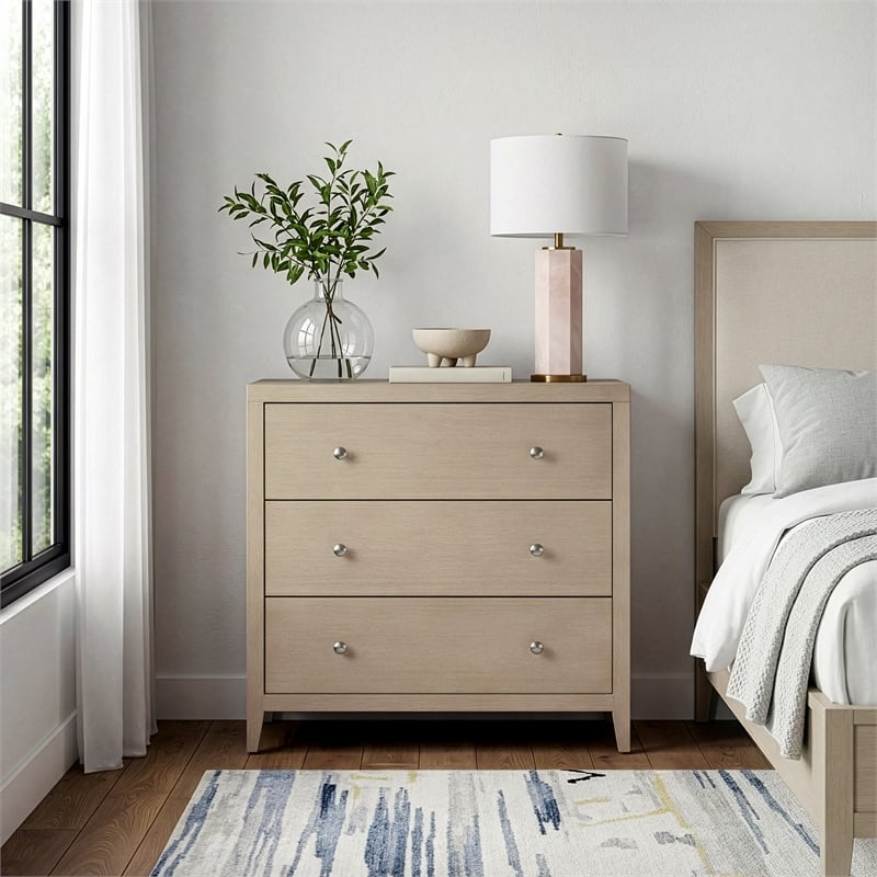 Butler Specialty Company Dana 34 in. W Rectangular Wood 3 Drawer Chest - Taupe